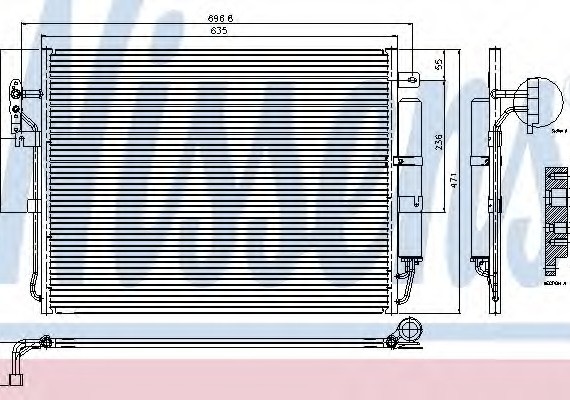 94962 NISSENS (Дания) Радиатор кондиционера 94962 NISSENS