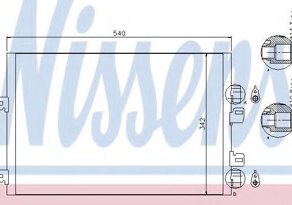 94745 NISSENS (Дания) Радіатор кондиціонера 94745 NISSENS
