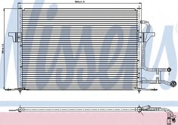 94189 NISSENS (Дания) Радіатор кондиціонера 94189 NISSENS