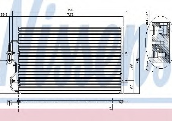 94210 NISSENS (Дания) Радіатор кондиціонера 94210 NISSENS