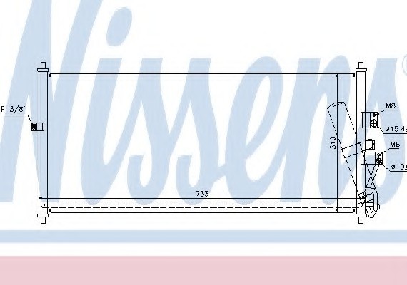 94521 NISSENS (Дания) Радиатор кондиционера 94521 NISSENS
