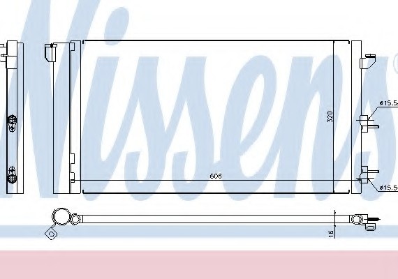 94670 NISSENS (Дания) Радиатор кондиционера 94670 NISSENS