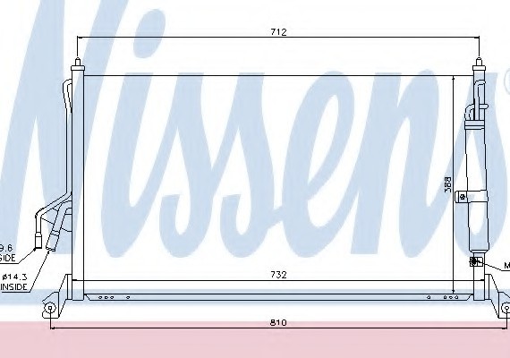 94930 NISSENS (Дания) Радиатор кондиционера 94930 NISSENS