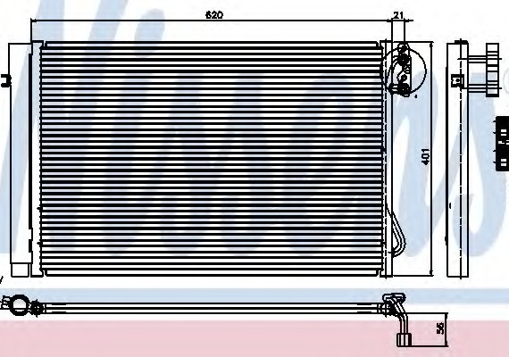 94872 NISSENS (Дания) Радиатор кондиционера 94872 NISSENS
