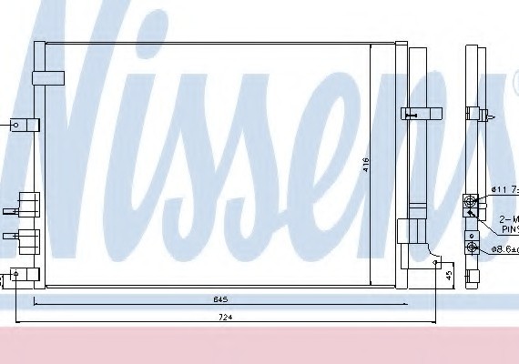 94871 NISSENS (Дания) Радиатор кондиционера 94871 NISSENS