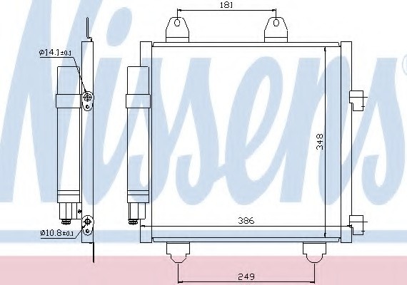 94891 NISSENS (Дания) Радіатор кондиционера 94891 NISSENS