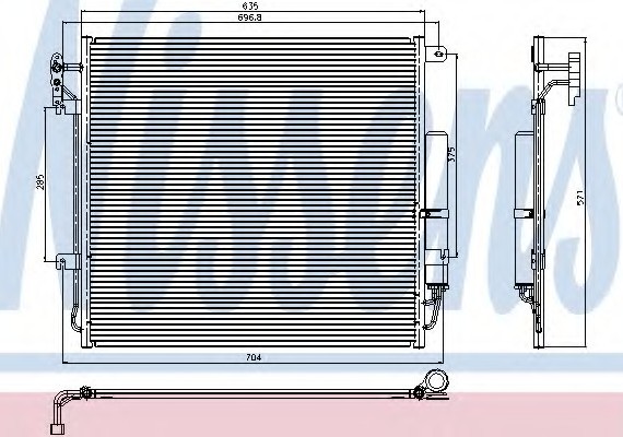 94839 NISSENS (Дания) Радиатор кондиционера 94839 NISSENS