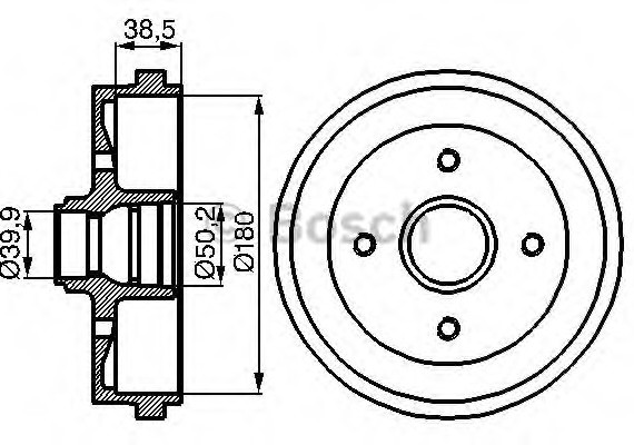 0986477002 BOSCH Тормозной барабан 0986477002 BOSCH