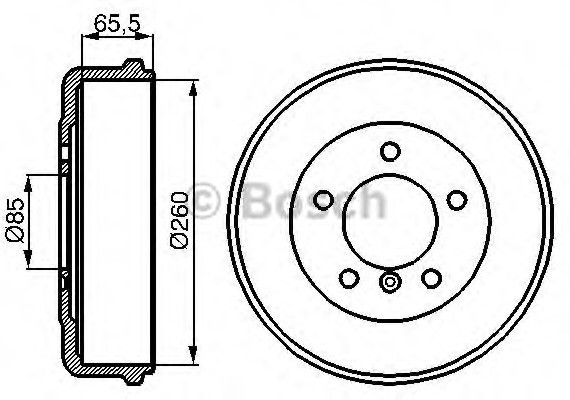 0986477038 BOSCH Тормозной барабан 0986477038 BOSCH