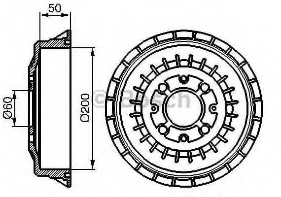 Тормозной барабан 0986477146 BOSCH