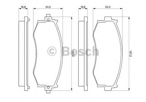 0986461121 BOSCH Гальмівні колодки дискові Гальмівні колодки дискові
