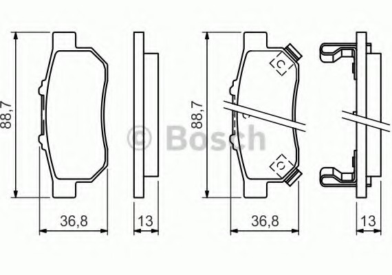 0986494392 BOSCH Тормозные колодки 0986494392 BOSCH