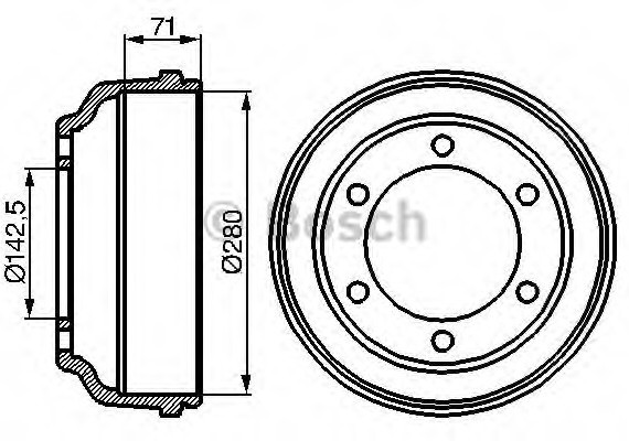 0986477047 BOSCH Тормозной барабан 0986477047 BOSCH