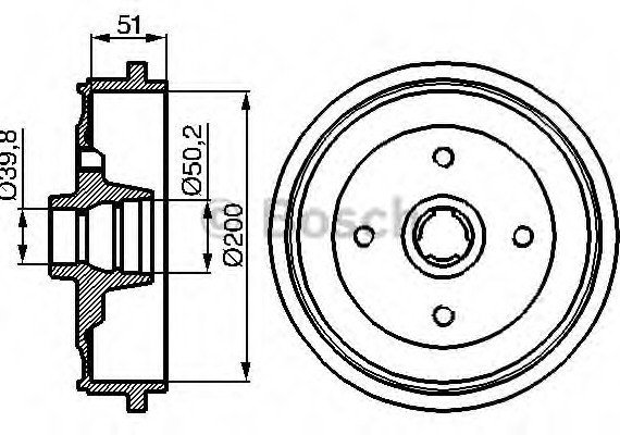 0986477053 BOSCH Тормозной барабан 0986477053 BOSCH