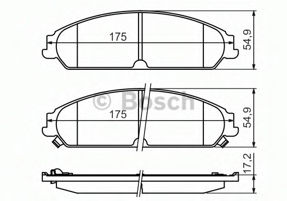 0986494483 BOSCH Гальмівні колодки 0986494483 BOSCH