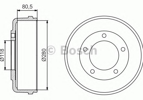 0986477203 BOSCH Тормозной барабан 0986477203 BOSCH