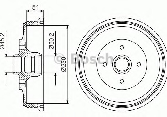 0986477178 BOSCH Тормозной барабан 0986477178 BOSCH