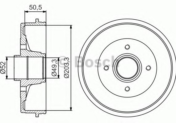 Тормозной барабан 0986477197 BOSCH