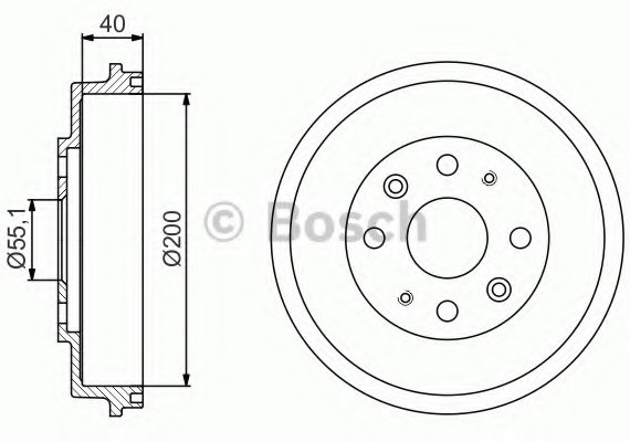 0986477191 BOSCH Тормозной барабан 0986477191 BOSCH