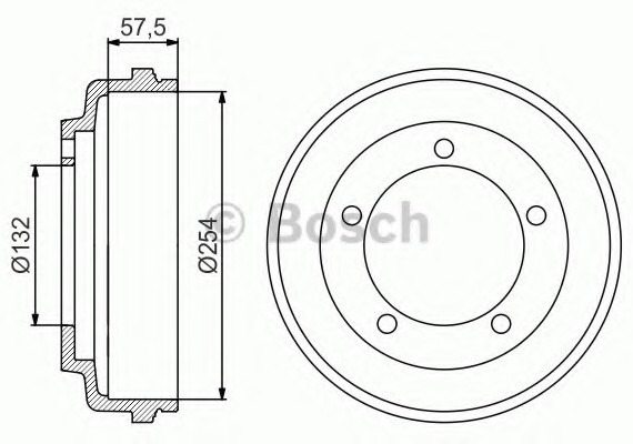 0986477204 BOSCH Тормозной барабан 0986477204 BOSCH