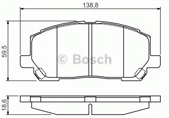 Тормозные колодки 0986495126 BOSCH