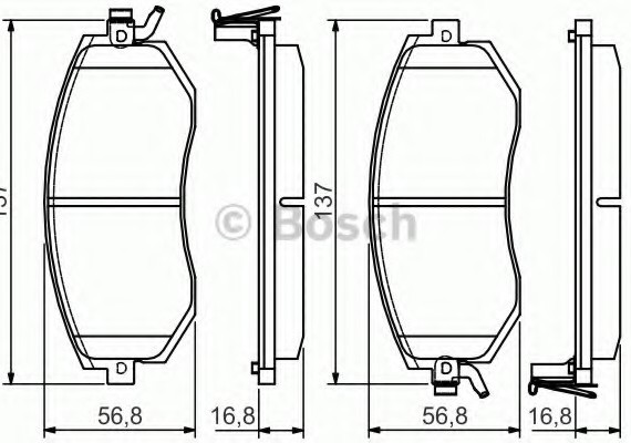 0986495125 BOSCH Тормозные колодки 0986495125 BOSCH