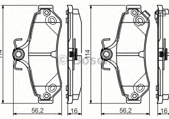 0986495173 BOSCH Тормозные колодки 0986495173 BOSCH