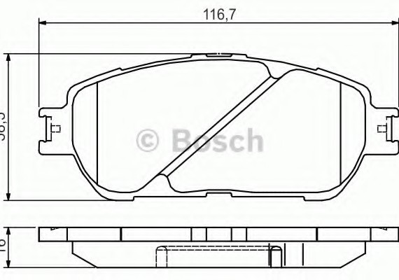 0986495160 BOSCH Тормозные колодки 0986495160 BOSCH