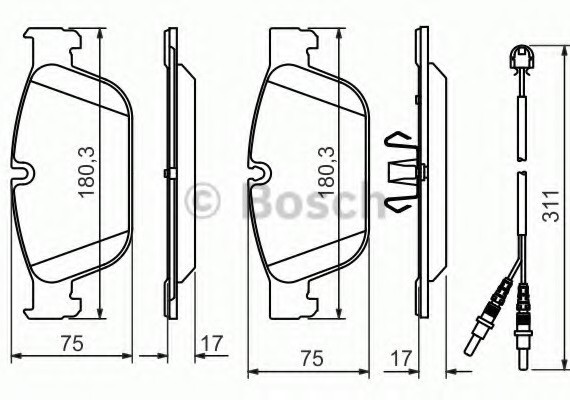 0986494526 BOSCH Тормозные колодки 0986494526 BOSCH