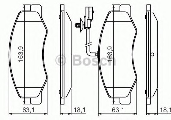 0986494499 BOSCH Гальмівні колодки 0986494499 BOSCH