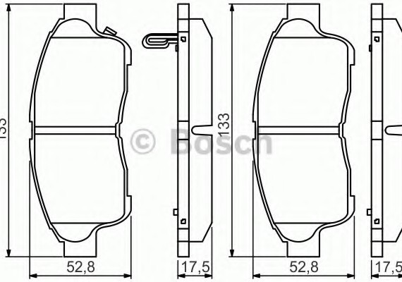 0986495257 BOSCH Тормозные колодки 0986495257 BOSCH