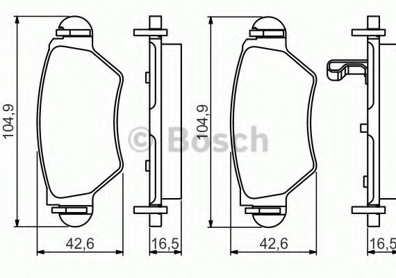 0986495250 BOSCH Тормозные колодки 0986495250 BOSCH