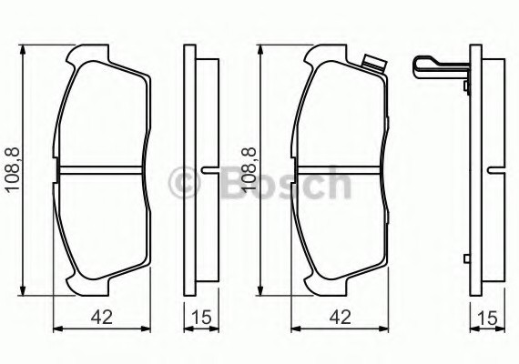 0986494700 BOSCH Гальмівні колодки дискові Гальмівні колодки дискові