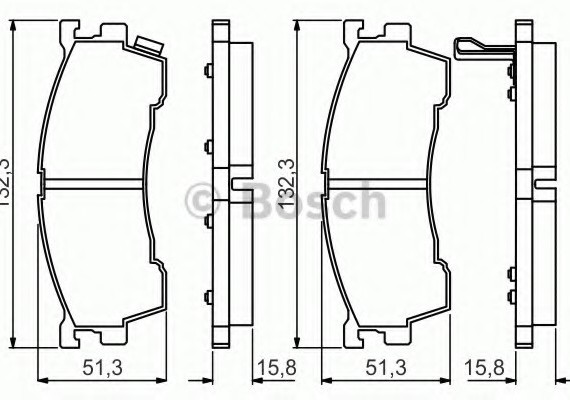 0986495265 BOSCH Тормозные колодки 0986495265 BOSCH