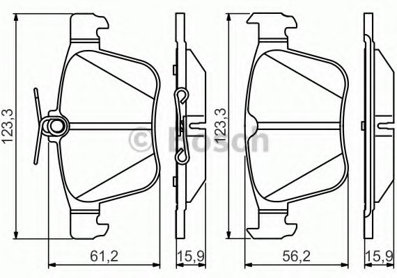 0986495346 BOSCH Тормозные колодки 0986495346 BOSCH