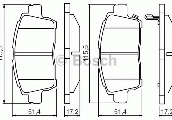 0986495242 BOSCH Тормозные колодки 0986495242 BOSCH