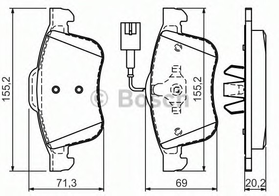0986494465 BOSCH Тормозные колодки 0986494465 BOSCH