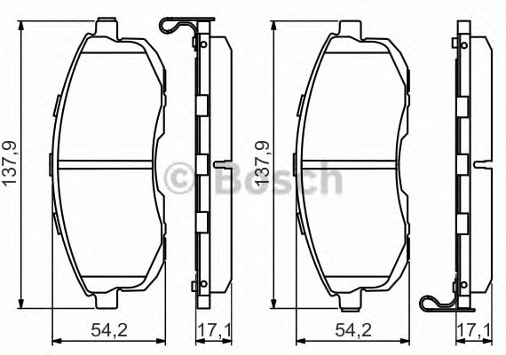 0986494572 BOSCH Тормозные колодки 0986494572 BOSCH