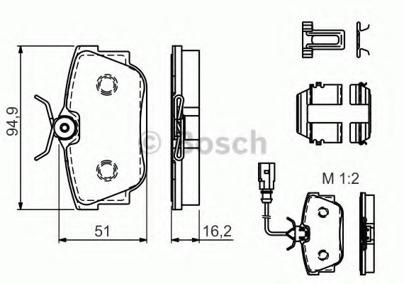 0986494529 BOSCH Гальмівні колодки 0986494529 BOSCH