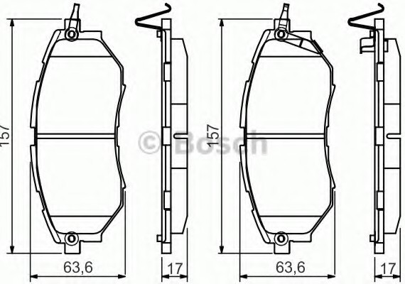 0986495156 BOSCH Тормозные колодки 0986495156 BOSCH