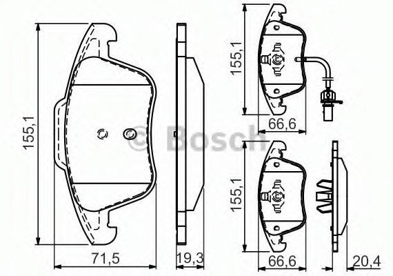 0986494538 BOSCH Гальмівні колодки 0986494538 BOSCH