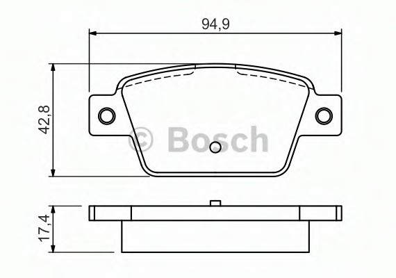 Тормозные колодки 0986494536 BOSCH