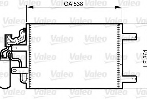 Фото радіатор кондиционера 814014 VALEO 814014 Valeo PHC 814014 Valeo PHC Радіатор кондиционера 814014 VALEO