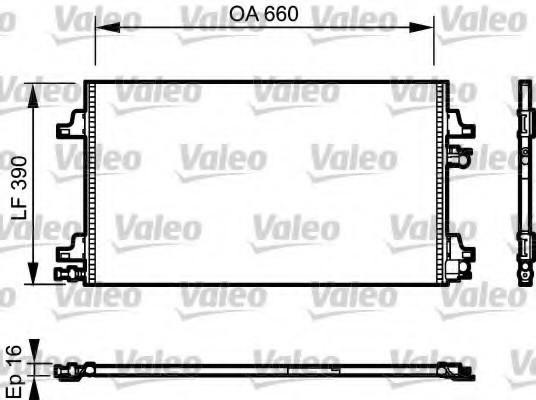 Радиатор кондиционера 814006 VALEO