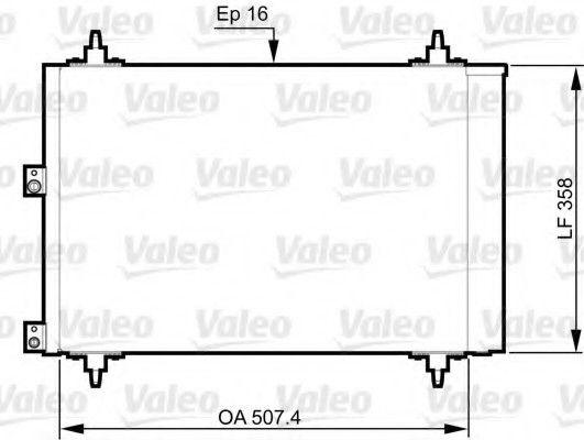 Радиатор кондиционера 814080 VALEO