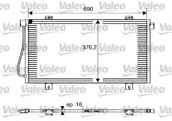 817742 Valeo PHC Радіатор кондиціонера 817742 VALEO
