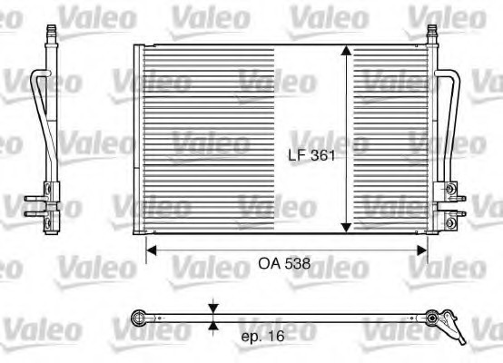 817664 Valeo PHC Радиатор кондиционера 817664 VALEO