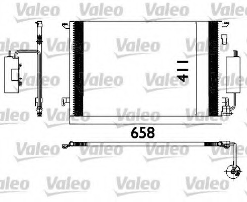817648 Valeo PHC Радіатор кондиціонера FIAT; OPEL (вир-во VALEO)