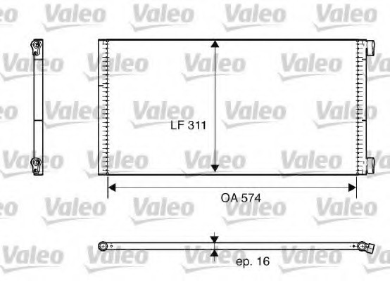 817684 Valeo PHC Радиатор кондиционера 817684 VALEO