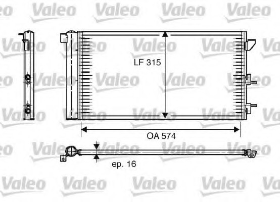 818005 Valeo PHC Радіатор кондиционера 818005 VALEO